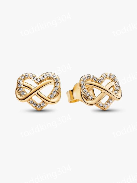 Pandora Sparkling Infinity Heart Stud Earrings | REEDS Jewelers Sparkling Infinity Heart Stud Earrings